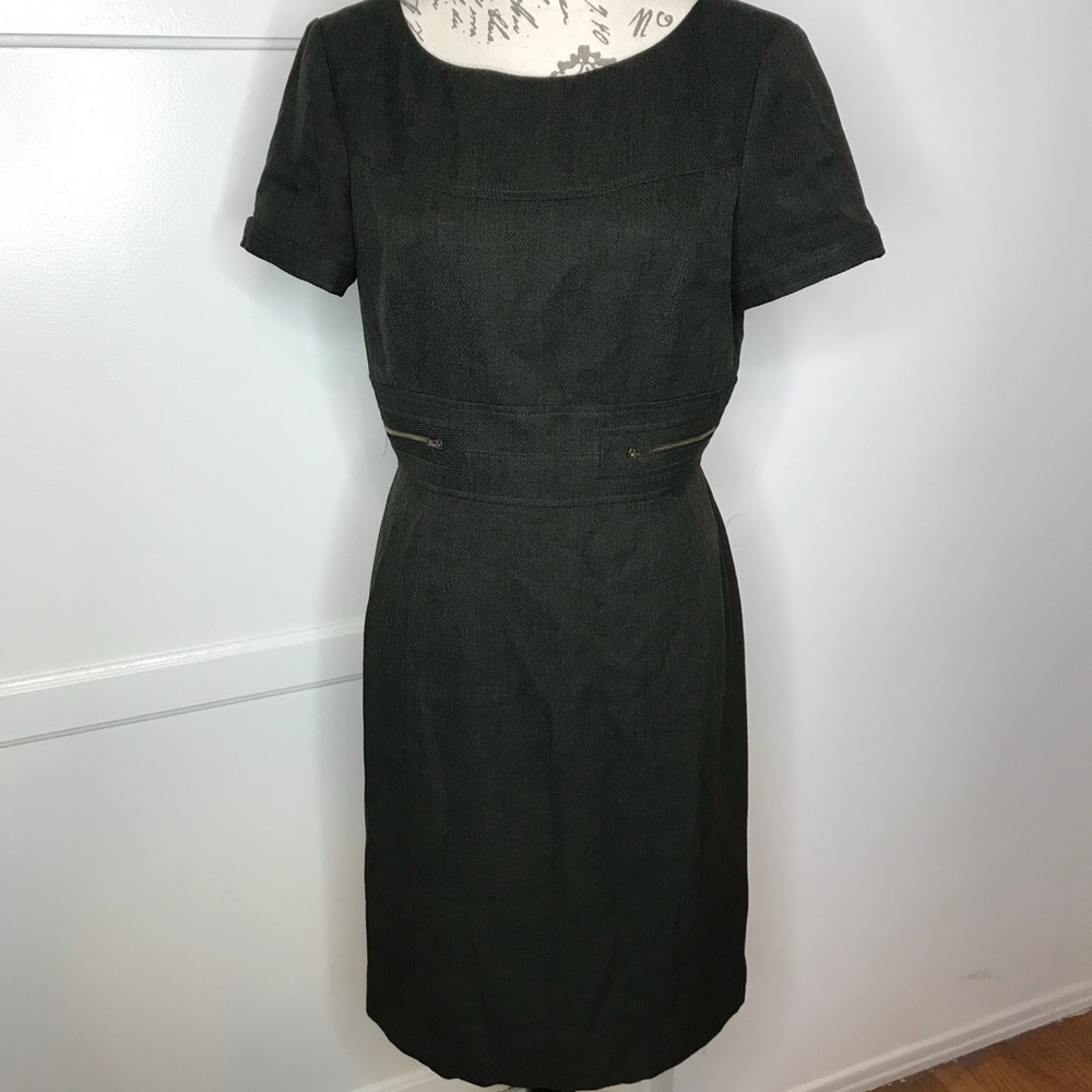 Tahari Sheath Long Dress Cap Sleeve Size 8